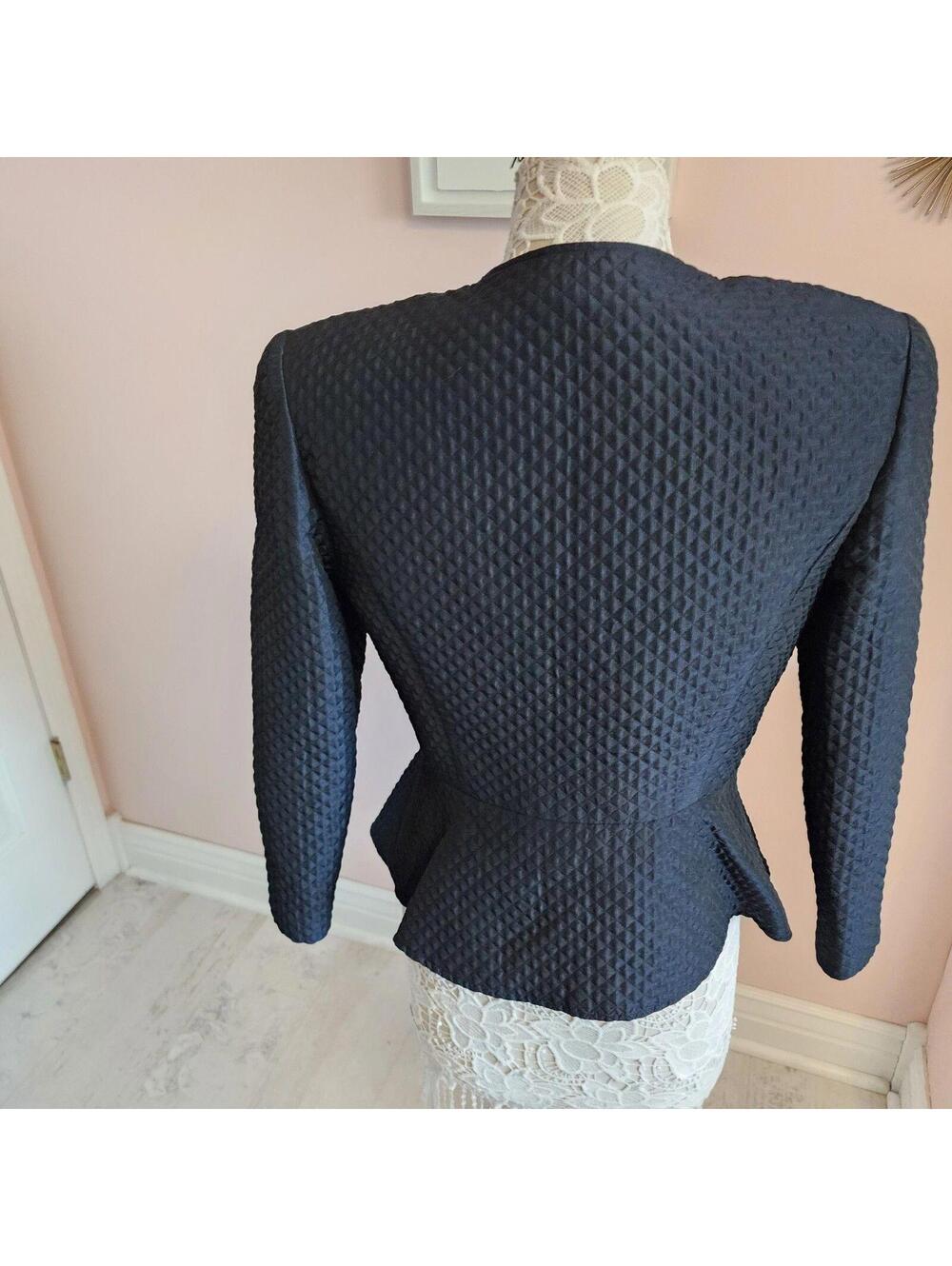 CHETTA B Sherrie Bloom Peter Noviello Black Quilted Jacket – Women’s 10 - Picture 3 of 9